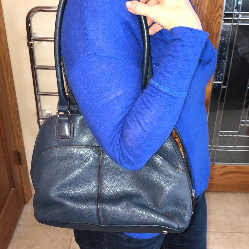 Tignanello blue handbag